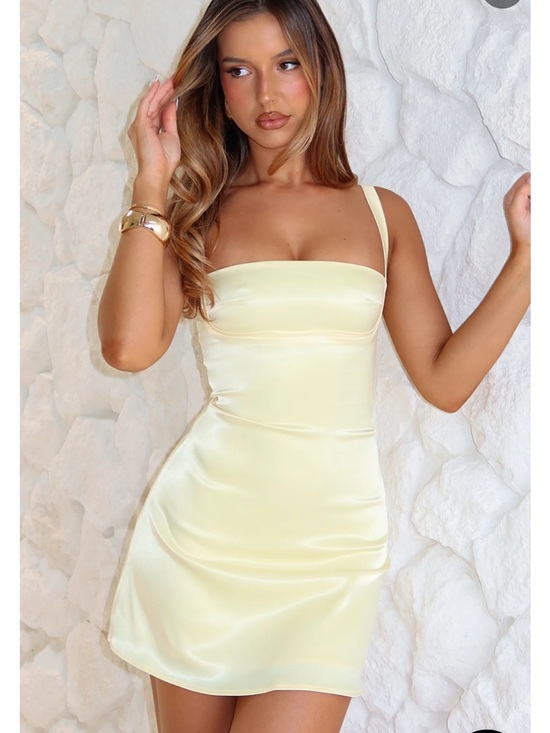 White Fox Dresses & Skirts - WHITE FOX Just A Girl Mini Dress Lemon, S